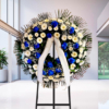 Corona funebre margherite e rose a Torino, fiori freschi