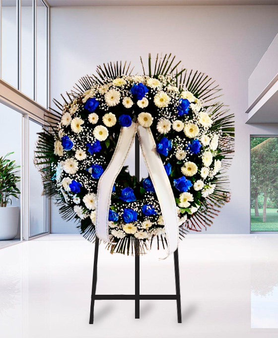 Corona funebre margherite e rose a Torino, fiori freschi