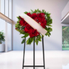 Cuore di rose rosse a Torino, corona funebre con consegna in giornata
