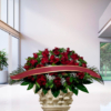 Cuscino di rose rosse classico a Torino, consegna in giornata